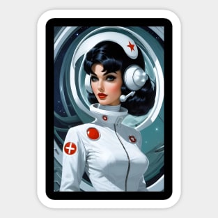 Beautiful Space age Nurse Sticker